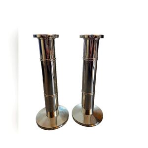 Kate Spade- Elegant Silver Candle Holders